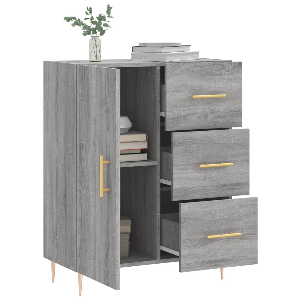 vidaXL Servantă, gri sonoma, 69,5x34x90 cm, lemn compozit vidaXL Servantă, gri sonoma, 69,5x34x90 cm, lemn compozit