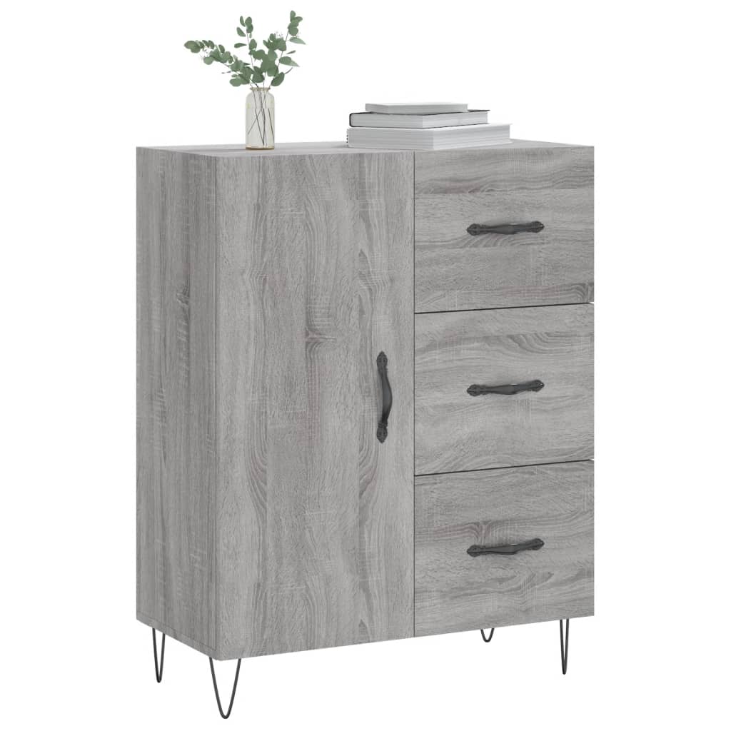 vidaXL Servantă, gri sonoma, 69,5x34x90 cm, lemn compozit vidaXL Servantă, gri sonoma, 69,5x34x90 cm, lemn compozit
