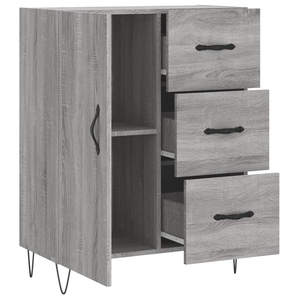 vidaXL Servantă, gri sonoma, 69,5x34x90 cm, lemn compozit vidaXL Servantă, gri sonoma, 69,5x34x90 cm, lemn compozit