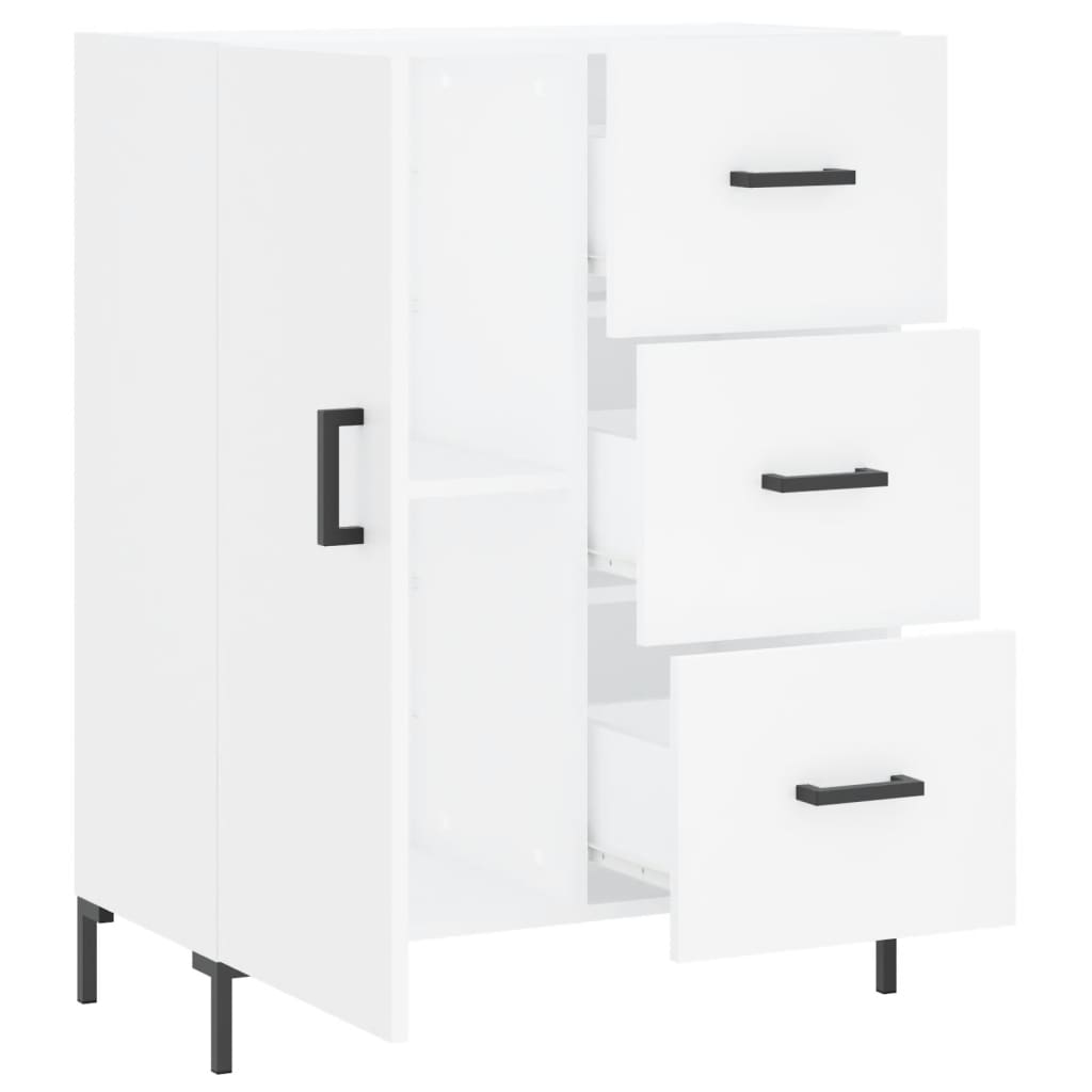 vidaXL Servantă, alb, 69,5x34x90 cm, lemn compozit