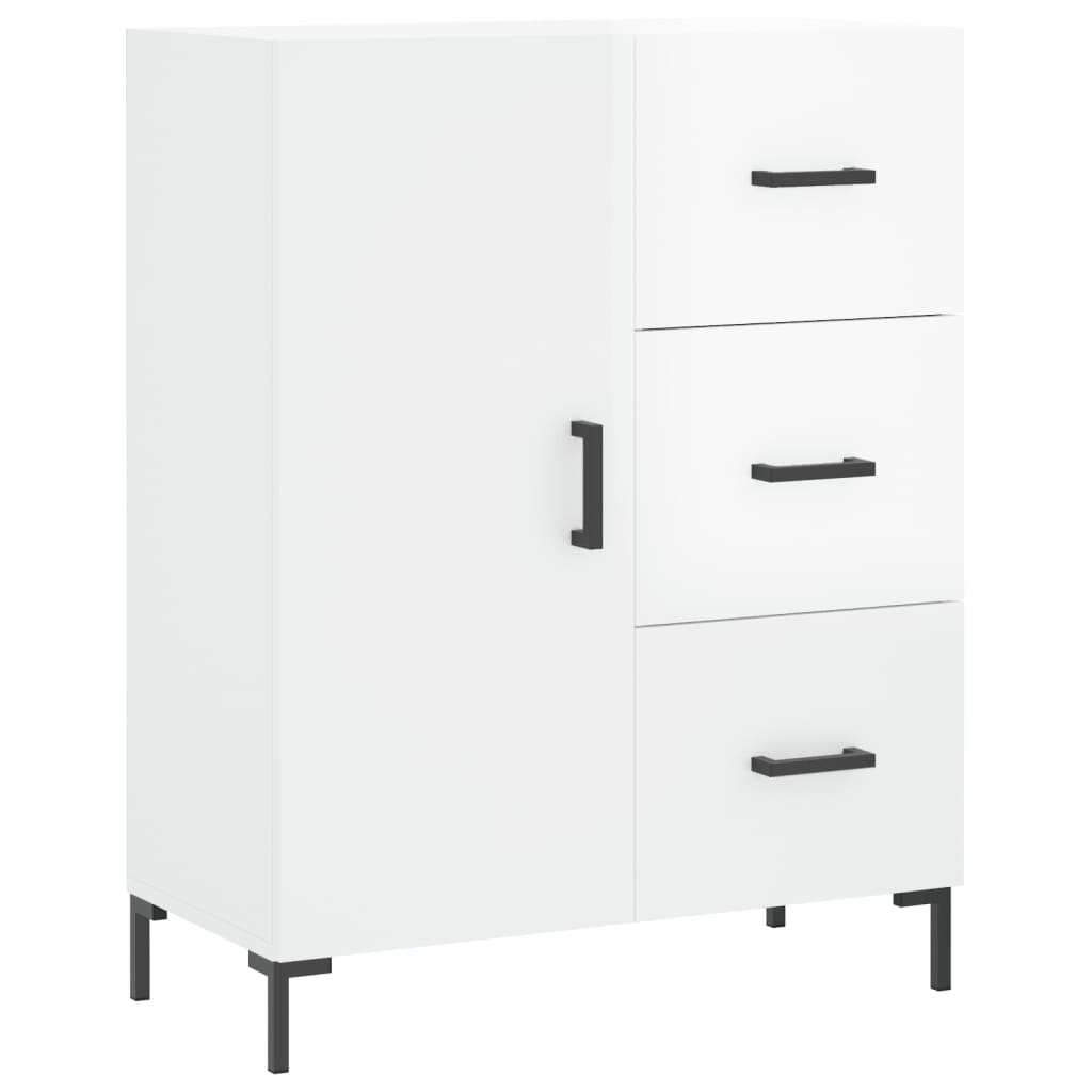 vidaXL Servantă, alb extralucios, 69,5x34x90 cm, lemn compozit vidaXL Servantă, alb extralucios, 69,5x34x90 cm, lemn compozit