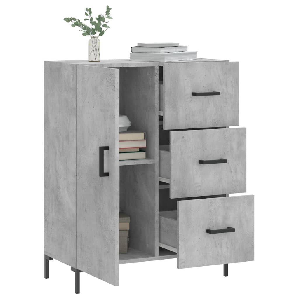 vidaXL Servantă, gri beton, 69,5x34x90 cm, lemn compozit vidaXL Servantă, gri beton, 69,5x34x90 cm, lemn compozit