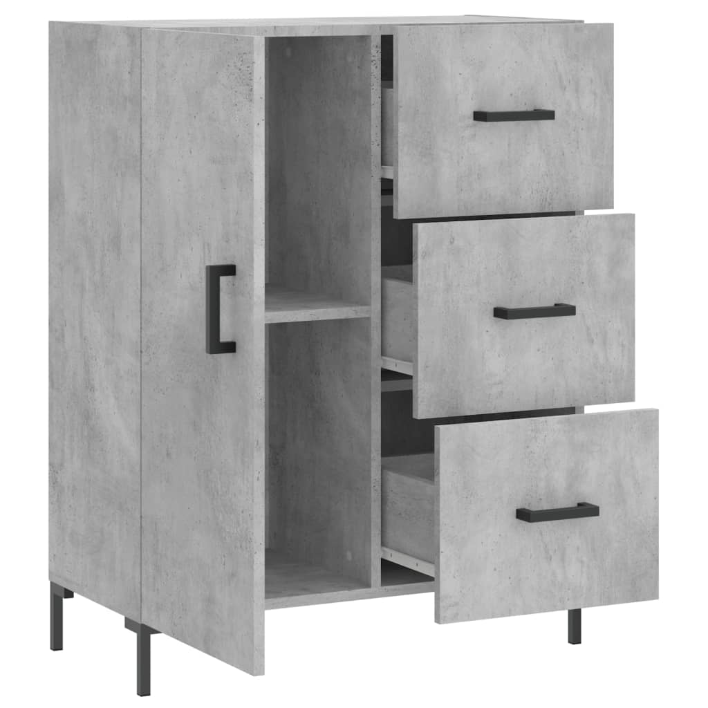 vidaXL Servantă, gri beton, 69,5x34x90 cm, lemn compozit vidaXL Servantă, gri beton, 69,5x34x90 cm, lemn compozit