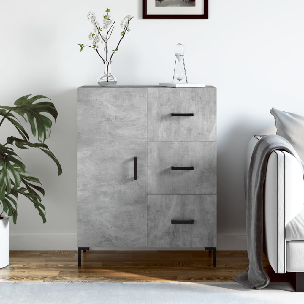 vidaXL Servantă, gri beton, 69,5x34x90 cm, lemn compozit vidaXL Servantă, gri beton, 69,5x34x90 cm, lemn compozit