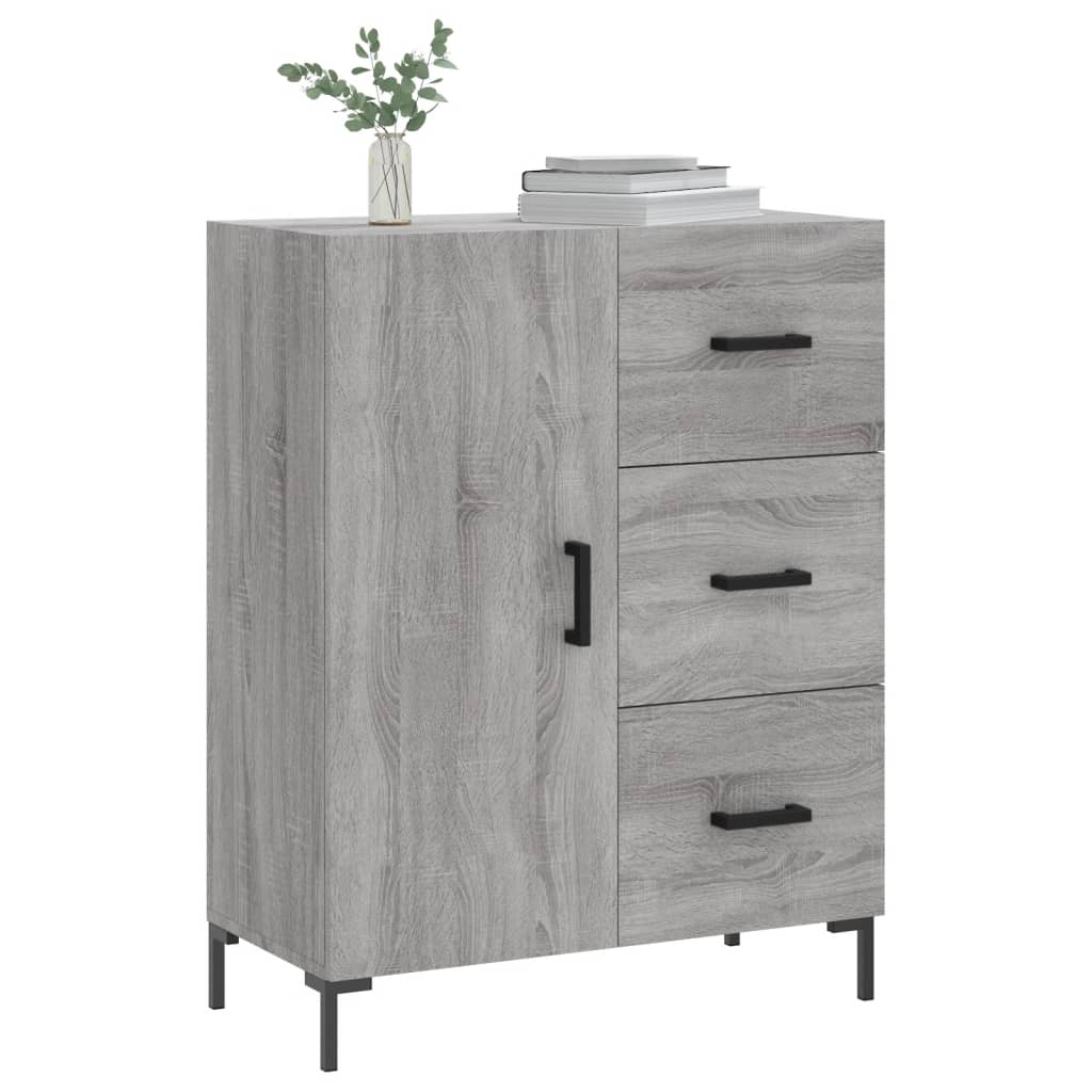 vidaXL Servantă, gri sonoma, 69,5x34x90 cm, lemn compozit
