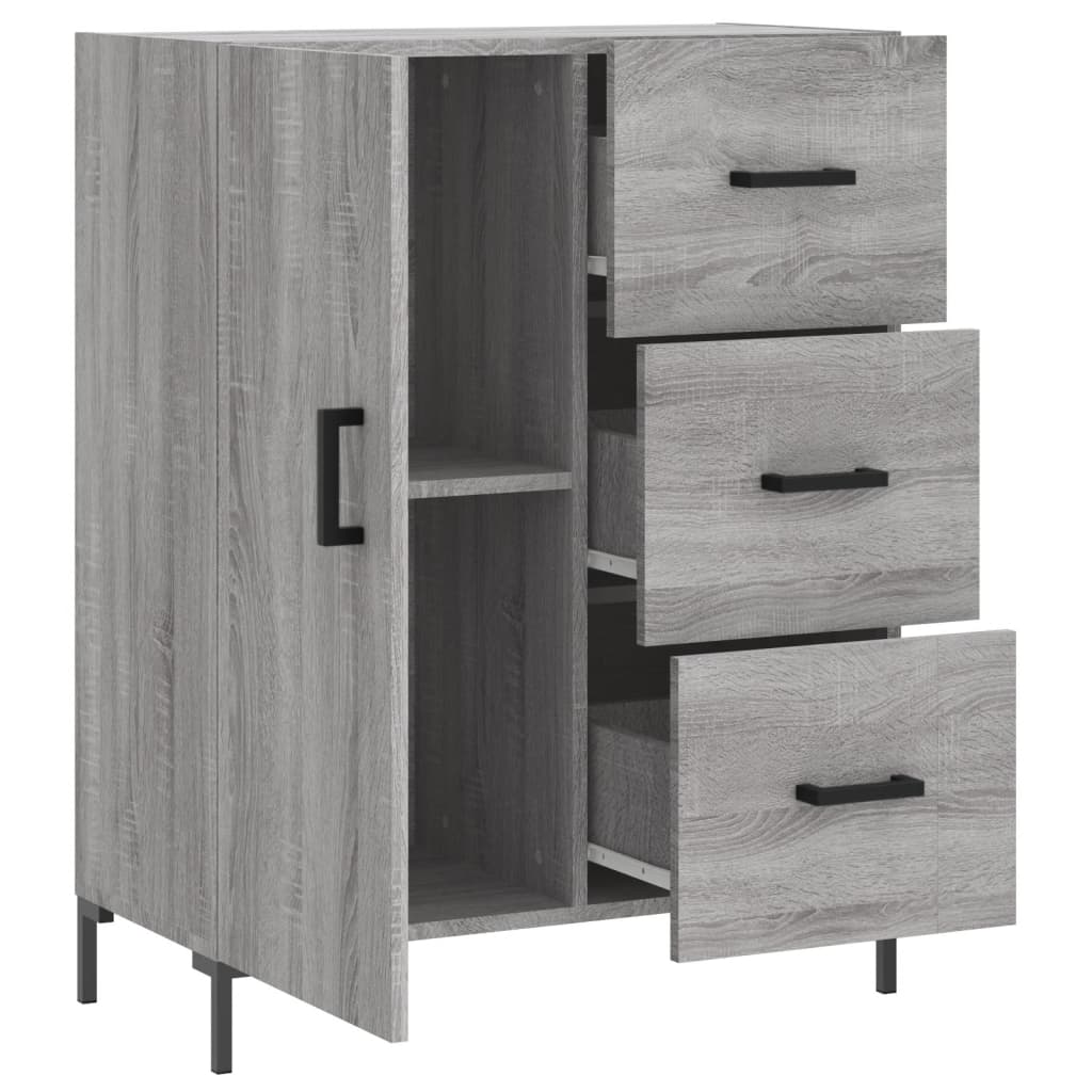 vidaXL Servantă, gri sonoma, 69,5x34x90 cm, lemn compozit
