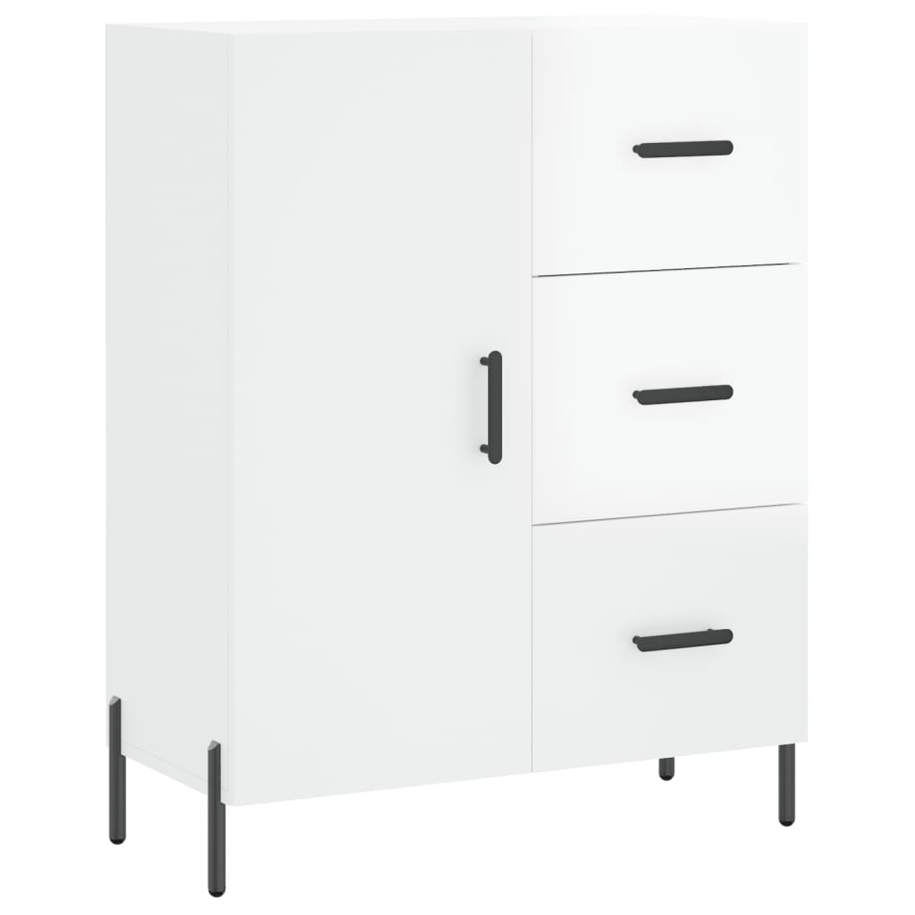 vidaXL Servantă, alb extralucios, 69,5x34x90 cm, lemn compozit vidaXL Servantă, alb extralucios, 69,5x34x90 cm, lemn compozit