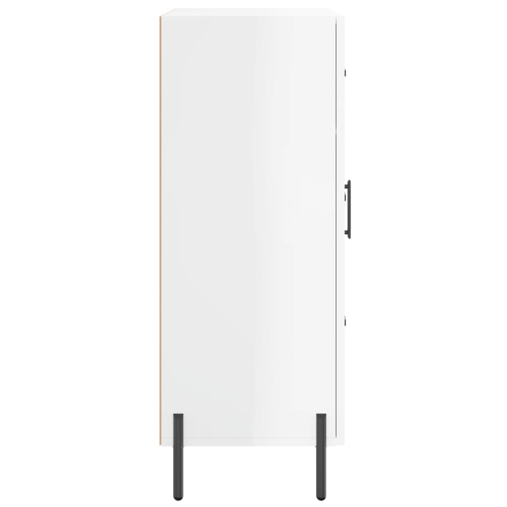 vidaXL Servantă, alb extralucios, 69,5x34x90 cm, lemn compozit vidaXL Servantă, alb extralucios, 69,5x34x90 cm, lemn compozit
