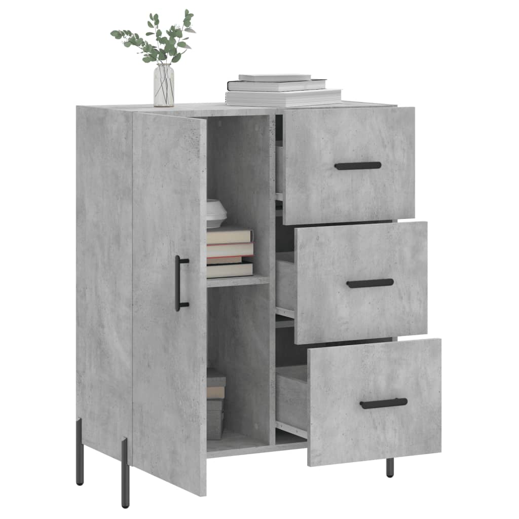 vidaXL Servantă, gri beton, 69,5x34x90 cm, lemn compozit vidaXL Servantă, gri beton, 69,5x34x90 cm, lemn compozit