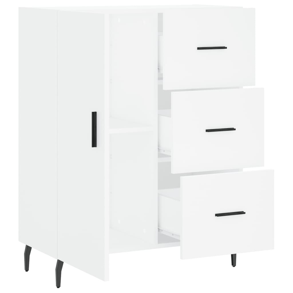 vidaXL Servantă, alb, 69,5x34x90 cm, lemn compozit