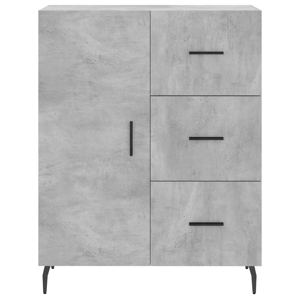 vidaXL Servantă, gri beton, 69,5x34x90 cm, lemn compozit