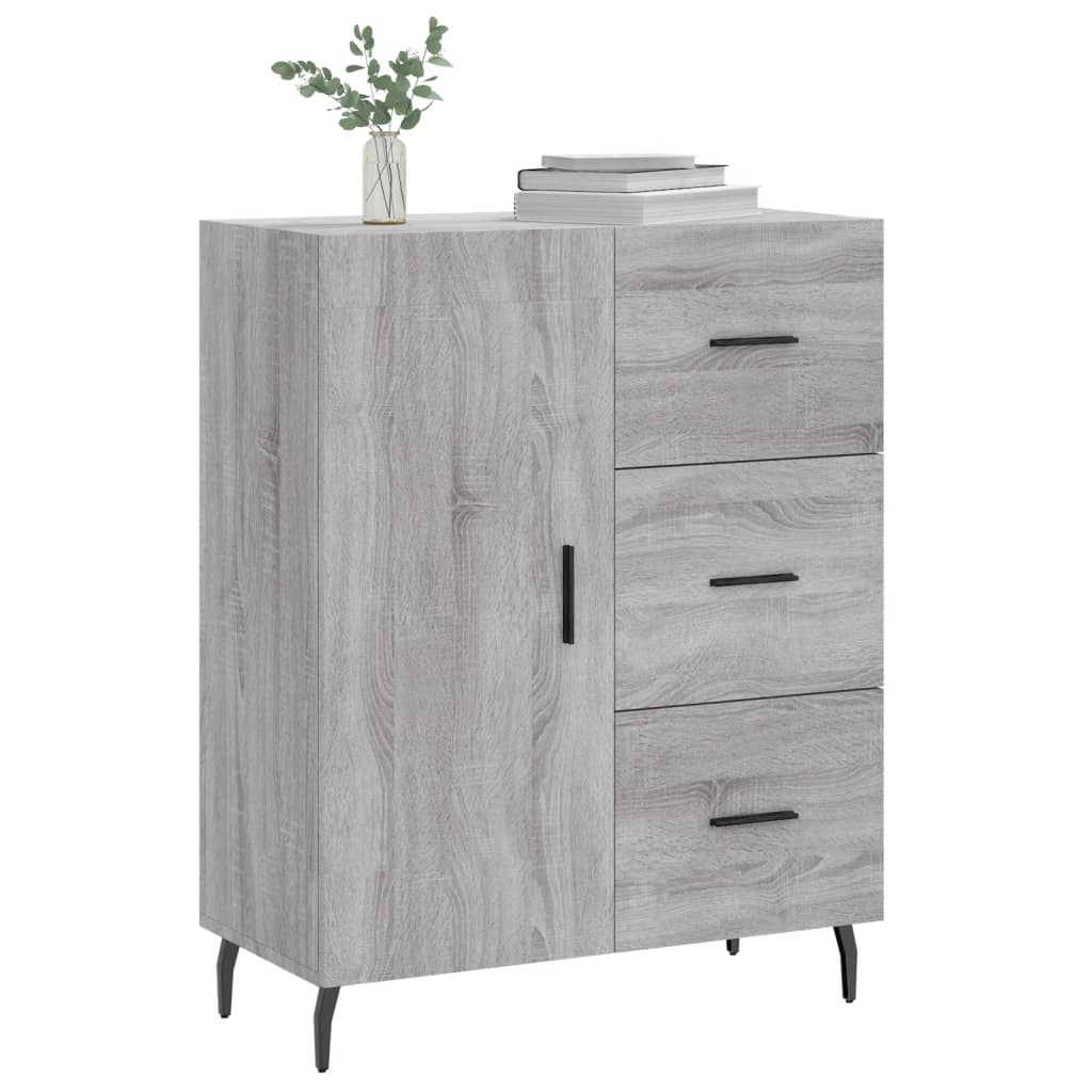 vidaXL Servantă, gri sonoma, 69,5x34x90 cm, lemn compozit