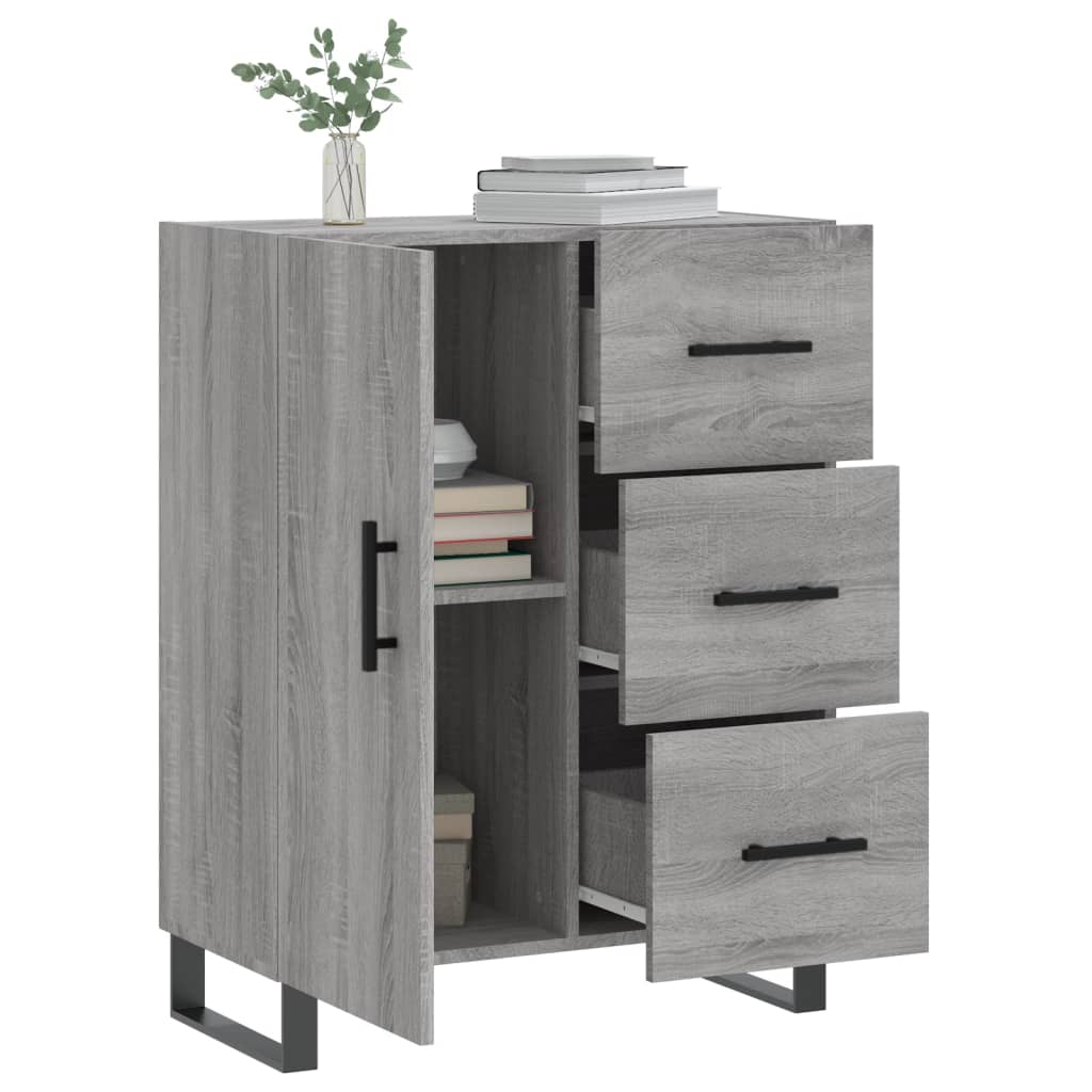vidaXL Servantă, gri sonoma, 69,5x34x90 cm, lemn compozit vidaXL Servantă, gri sonoma, 69,5x34x90 cm, lemn compozit