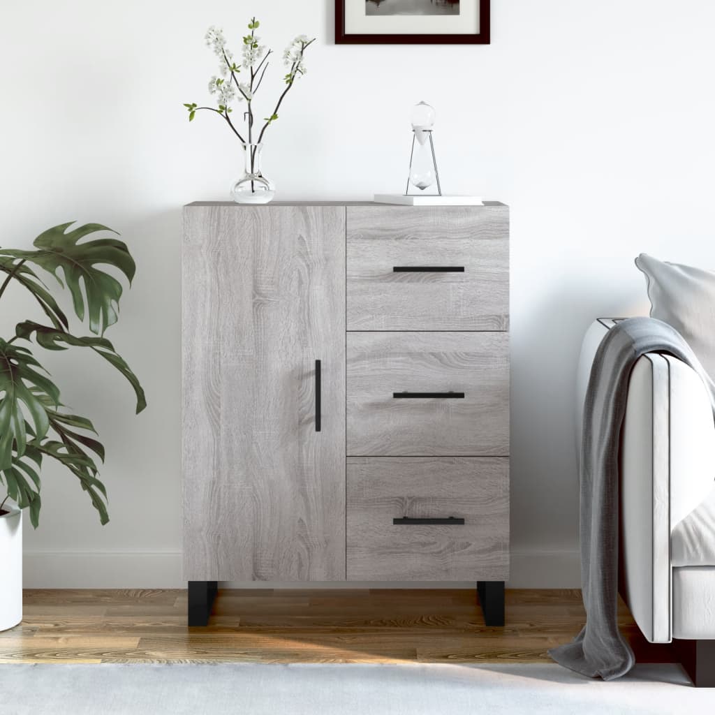 vidaXL Servantă, gri sonoma, 69,5x34x90 cm, lemn compozit vidaXL Servantă, gri sonoma, 69,5x34x90 cm, lemn compozit