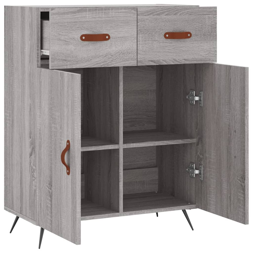 vidaXL Dulap, gri sonoma, 69,5x34x90 cm, lemn compozit vidaXL Dulap, gri sonoma, 69,5x34x90 cm, lemn compozit