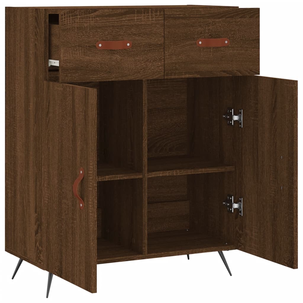 vidaXL Dulap, stejar maro, 69,5x34x90 cm, lemn prelucrat