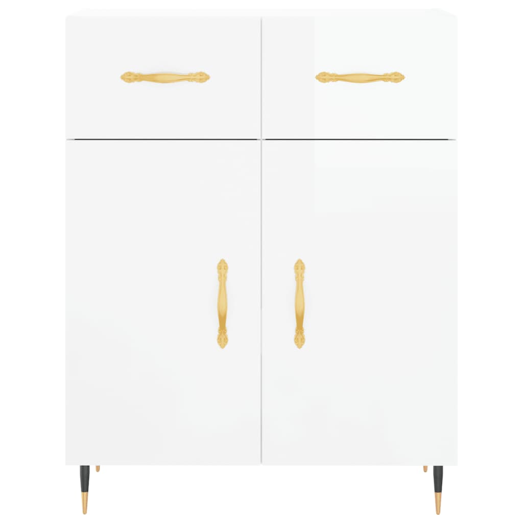 vidaXL Dulap, alb extralucios, 69,5x34x90 cm, lemn compozit