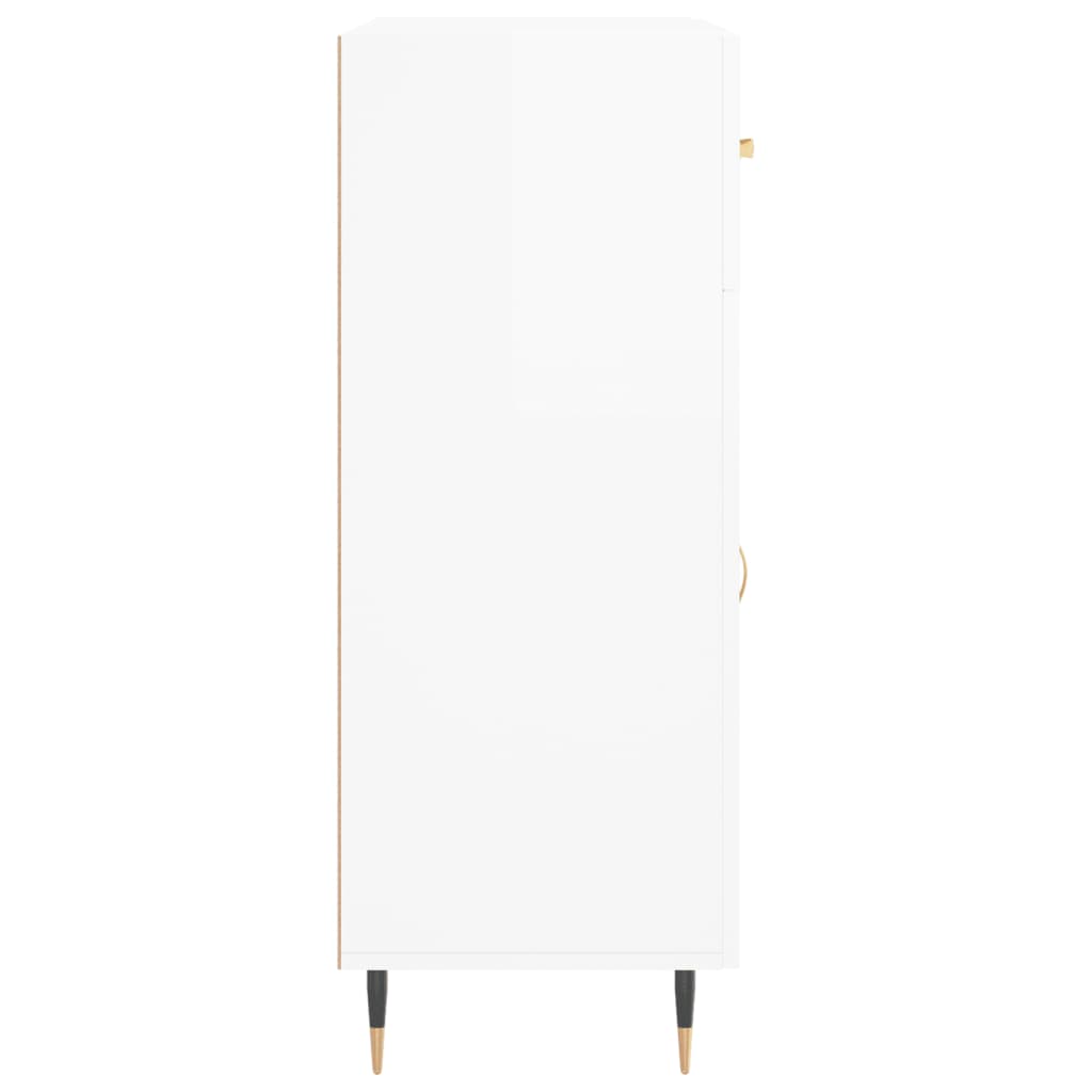 vidaXL Dulap, alb extralucios, 69,5x34x90 cm, lemn compozit