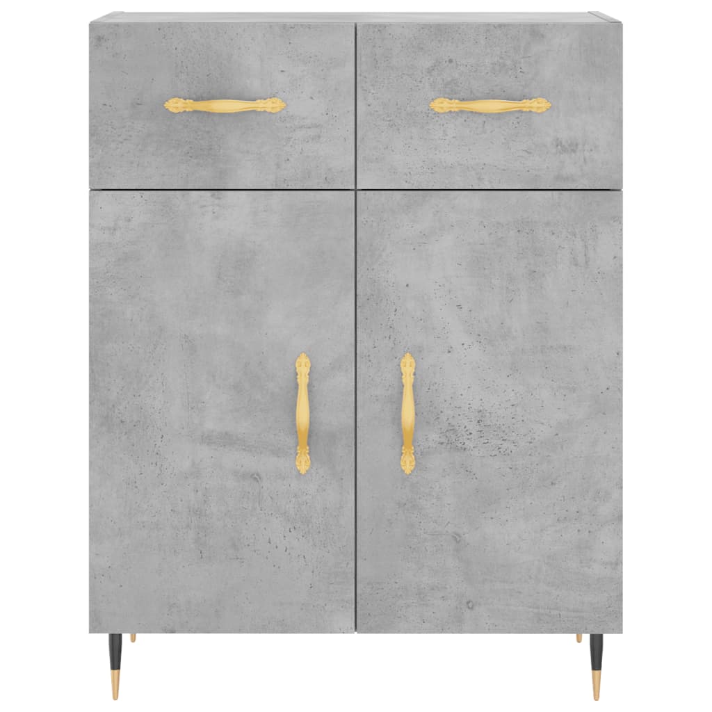 vidaXL Dulap, gri beton, 69,5x34x90 cm, lemn compozit