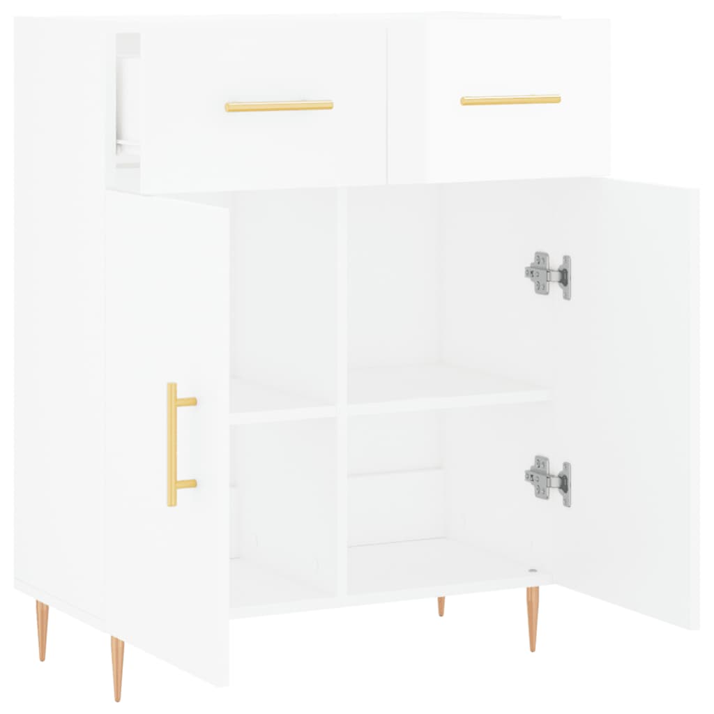 vidaXL Dulap, alb extralucios, 69,5x34x90 cm, lemn compozit
