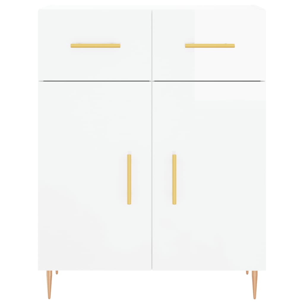 vidaXL Dulap, alb extralucios, 69,5x34x90 cm, lemn compozit