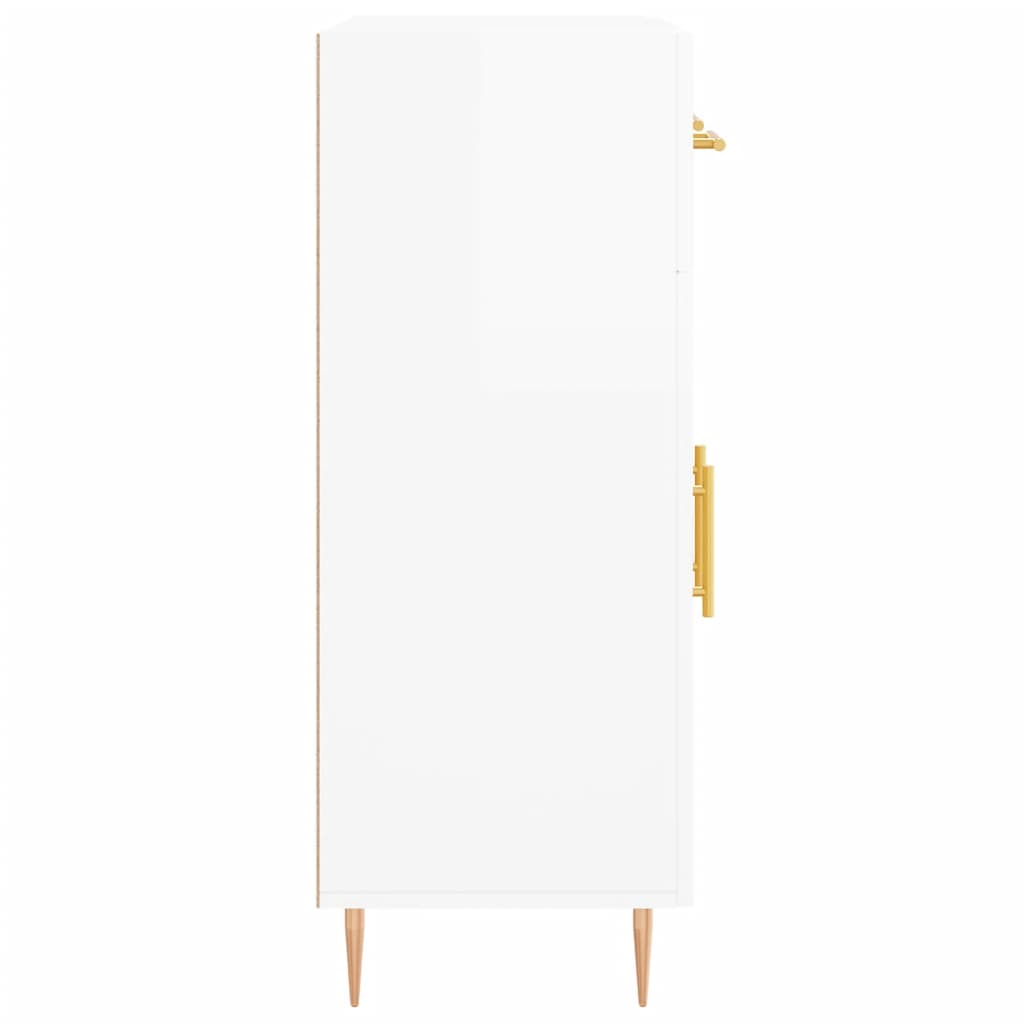 vidaXL Dulap, alb extralucios, 69,5x34x90 cm, lemn compozit