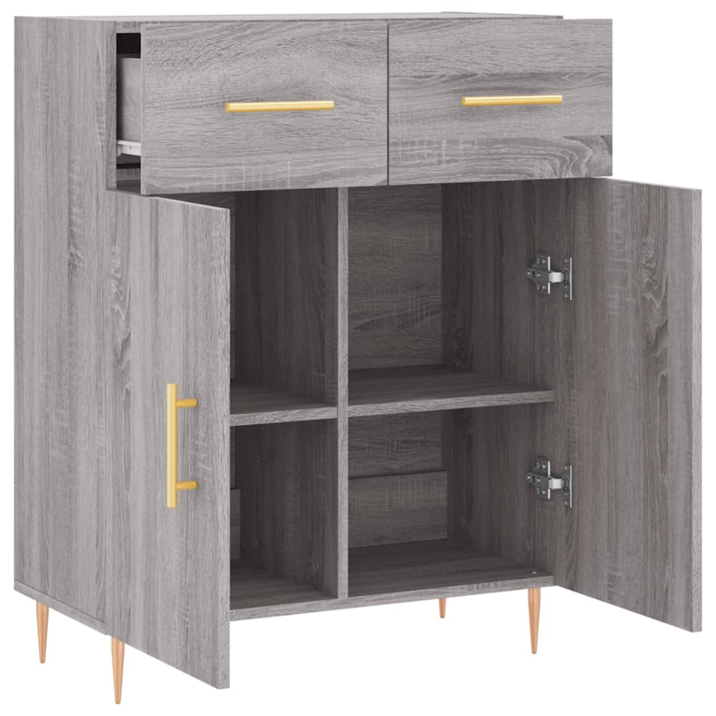 vidaXL Dulap, gri sonoma, 69,5x34x90 cm, lemn compozit