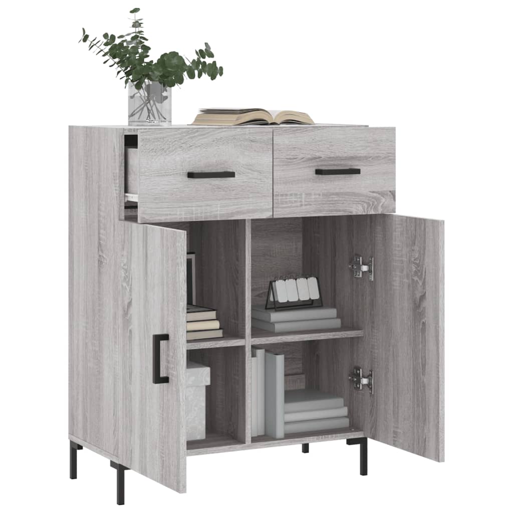 vidaXL Dulap, gri sonoma, 69,5x34x90 cm, lemn compozit