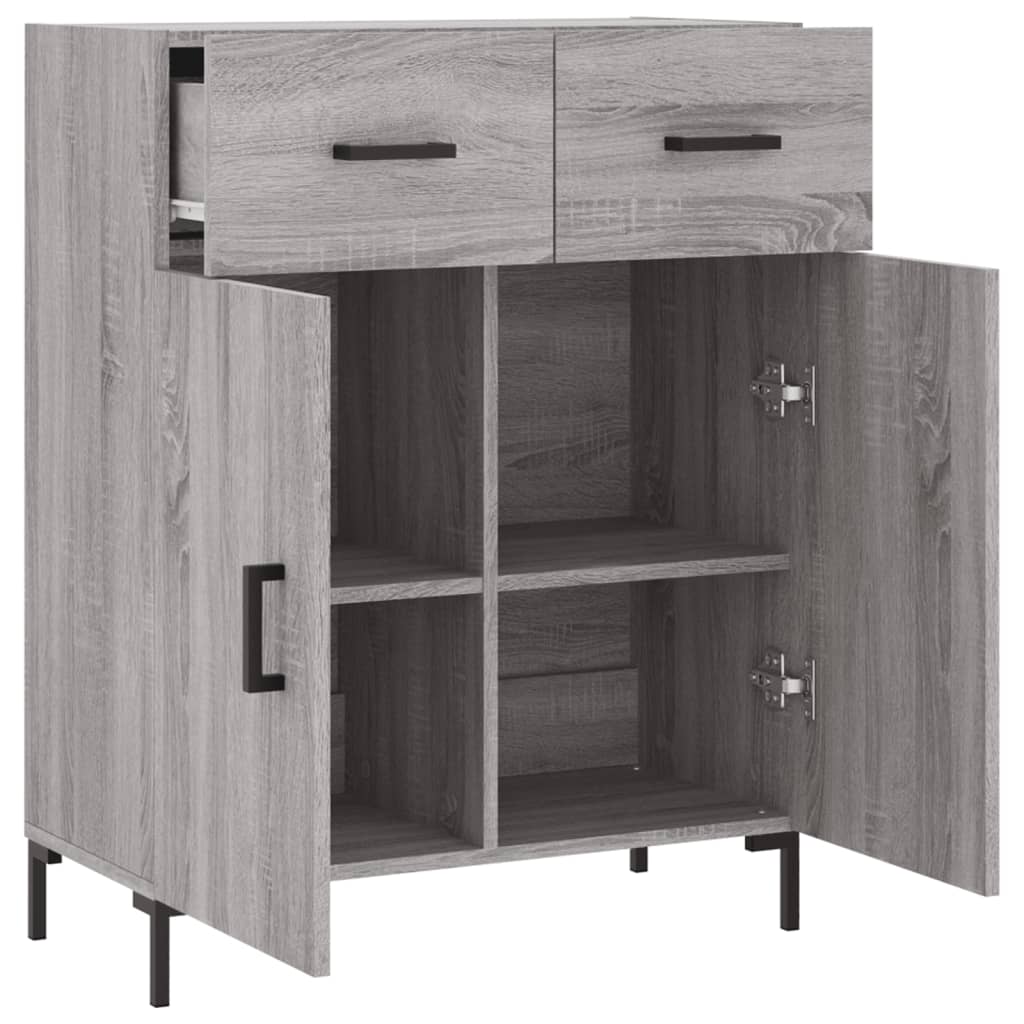 vidaXL Dulap, gri sonoma, 69,5x34x90 cm, lemn compozit