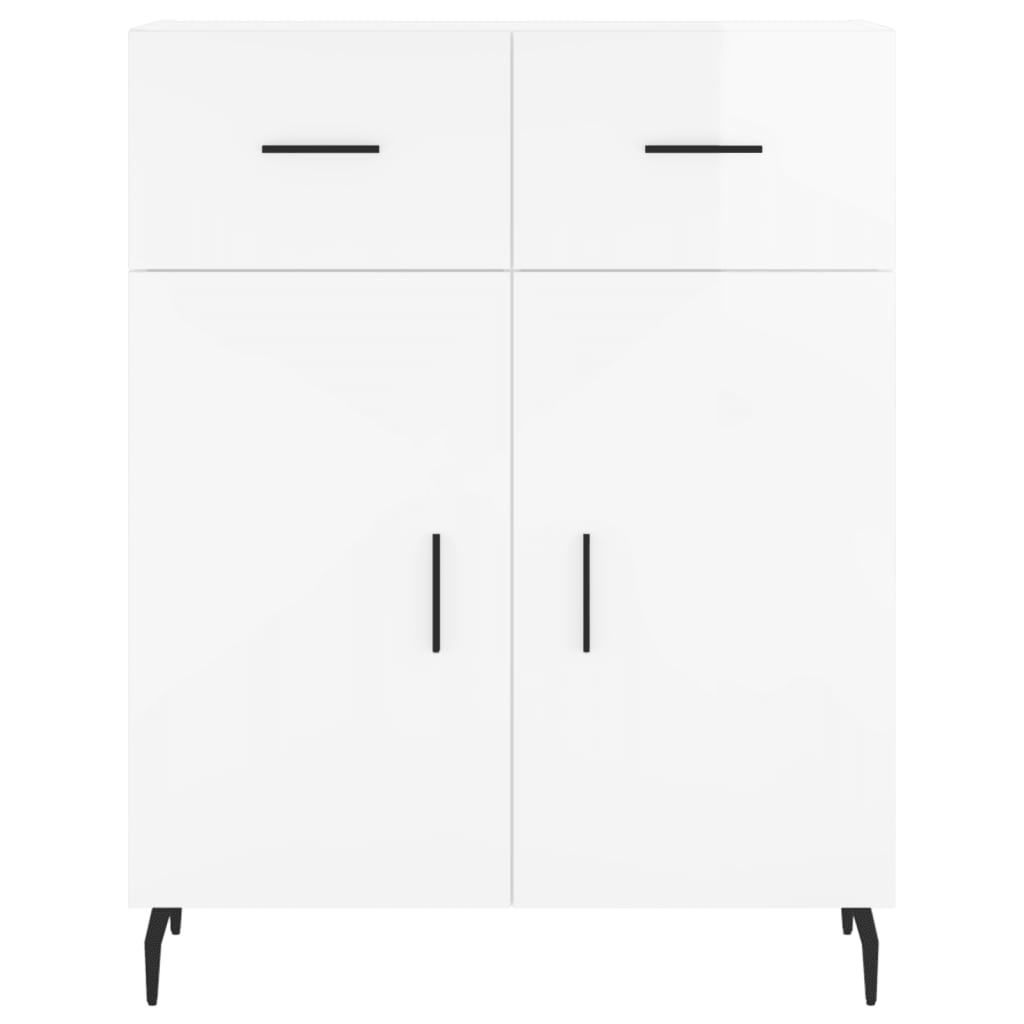 vidaXL Dulap, alb extralucios, 69,5x34x90 cm, lemn compozit
