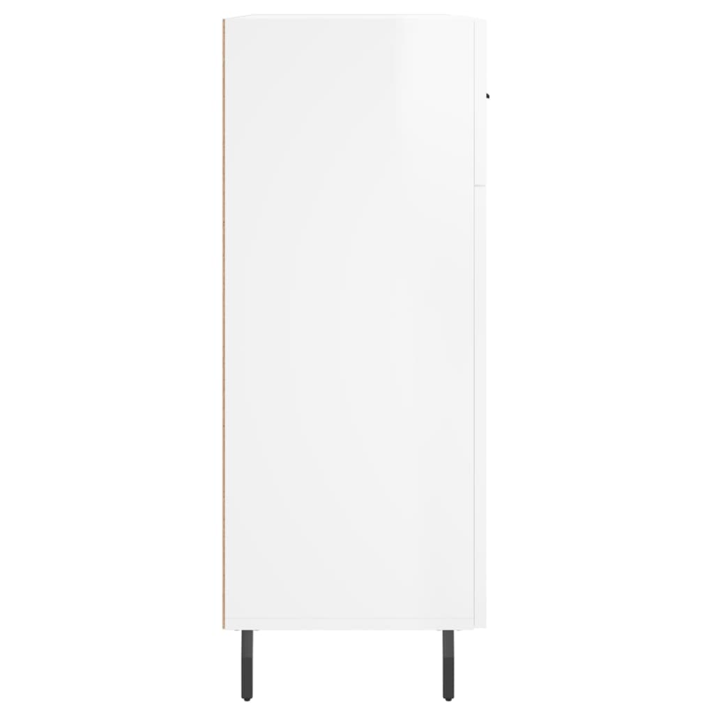 vidaXL Dulap, alb extralucios, 69,5x34x90 cm, lemn compozit