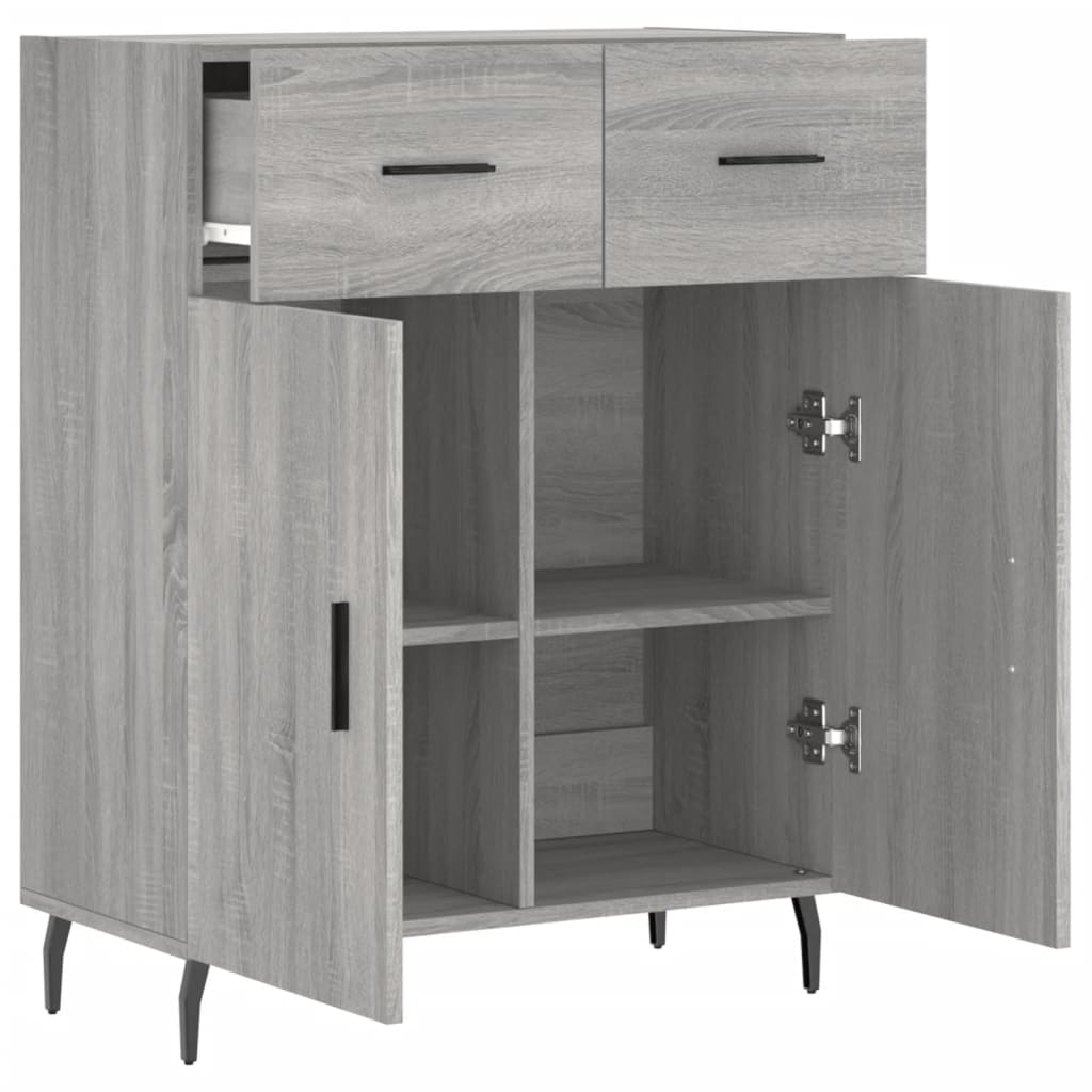 vidaXL Dulap, gri sonoma, 69,5x34x90 cm, lemn compozit