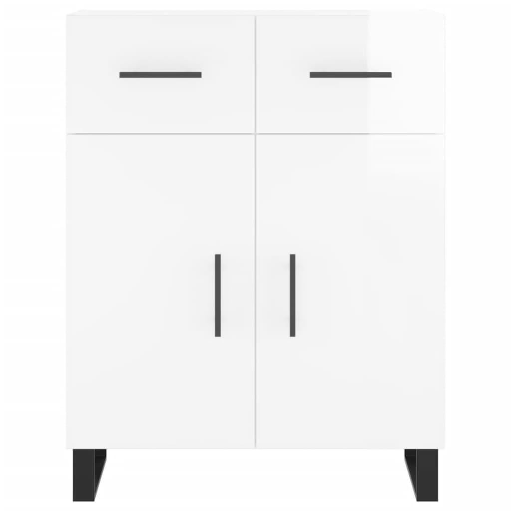 vidaXL Dulap, alb extralucios, 69,5x34x90 cm, lemn compozit