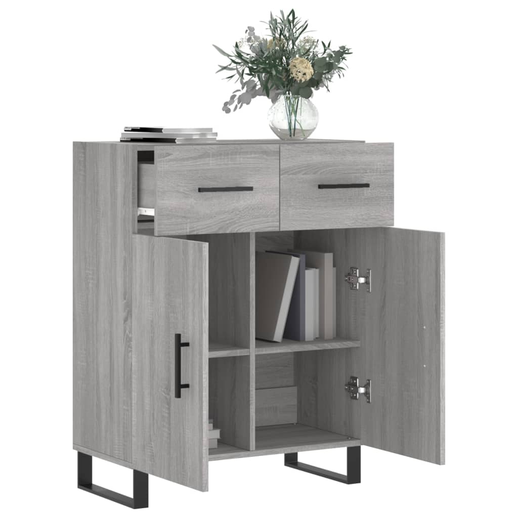 vidaXL Dulap, gri sonoma, 69,5x34x90 cm, lemn compozit