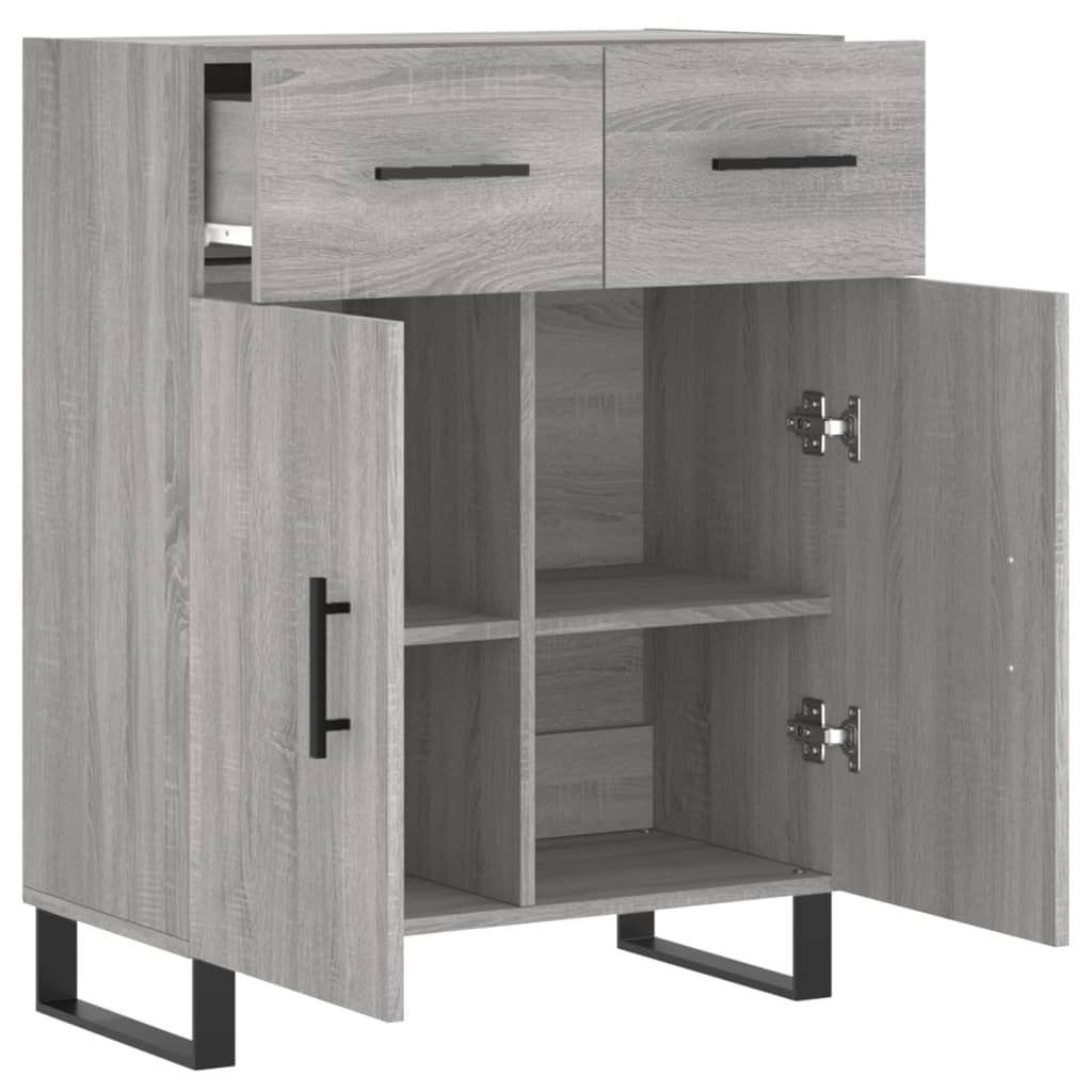 vidaXL Dulap, gri sonoma, 69,5x34x90 cm, lemn compozit