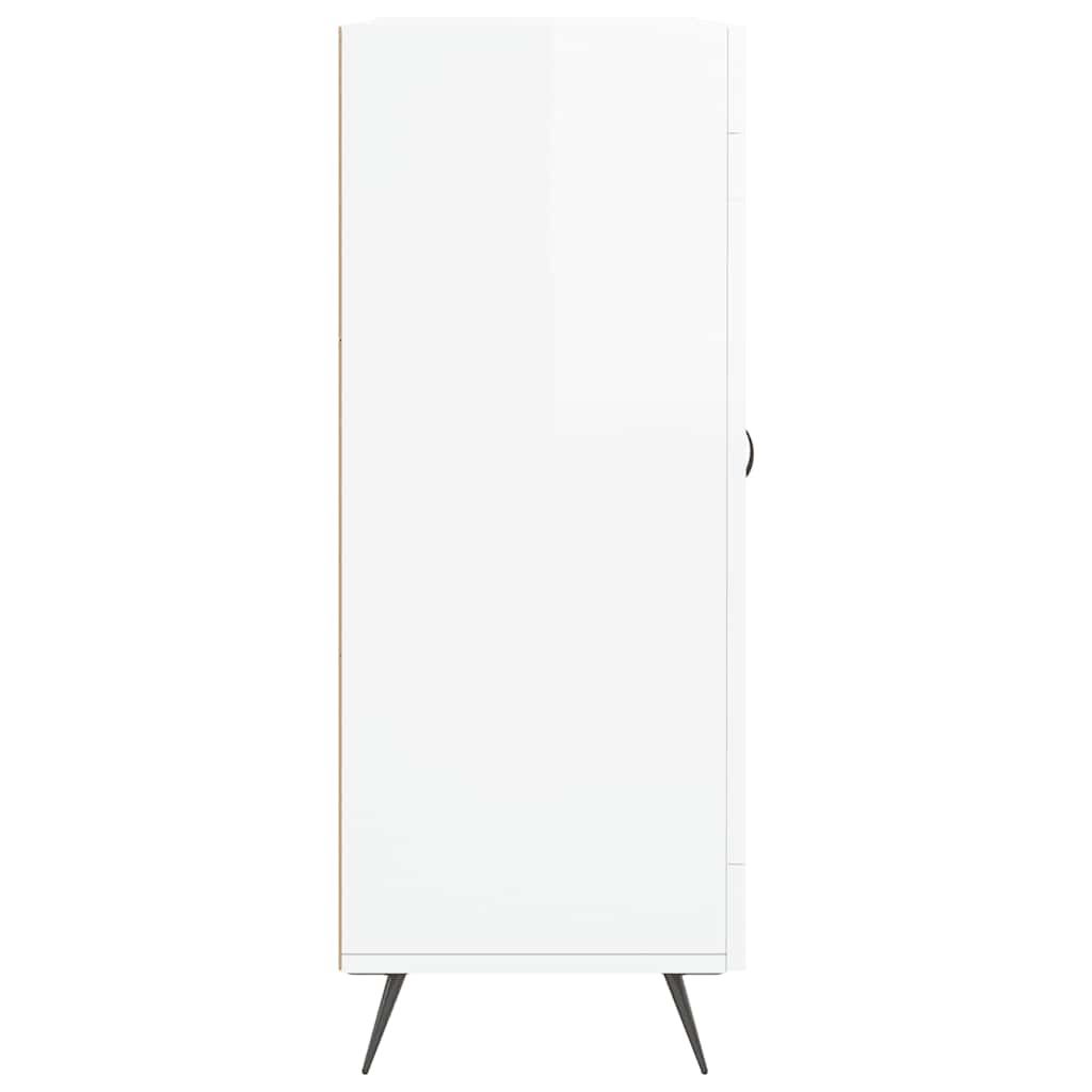 vidaXL Servantă, alb extralucios, 69,5x34x90 cm, lemn compozit vidaXL Servantă, alb extralucios, 69,5x34x90 cm, lemn compozit