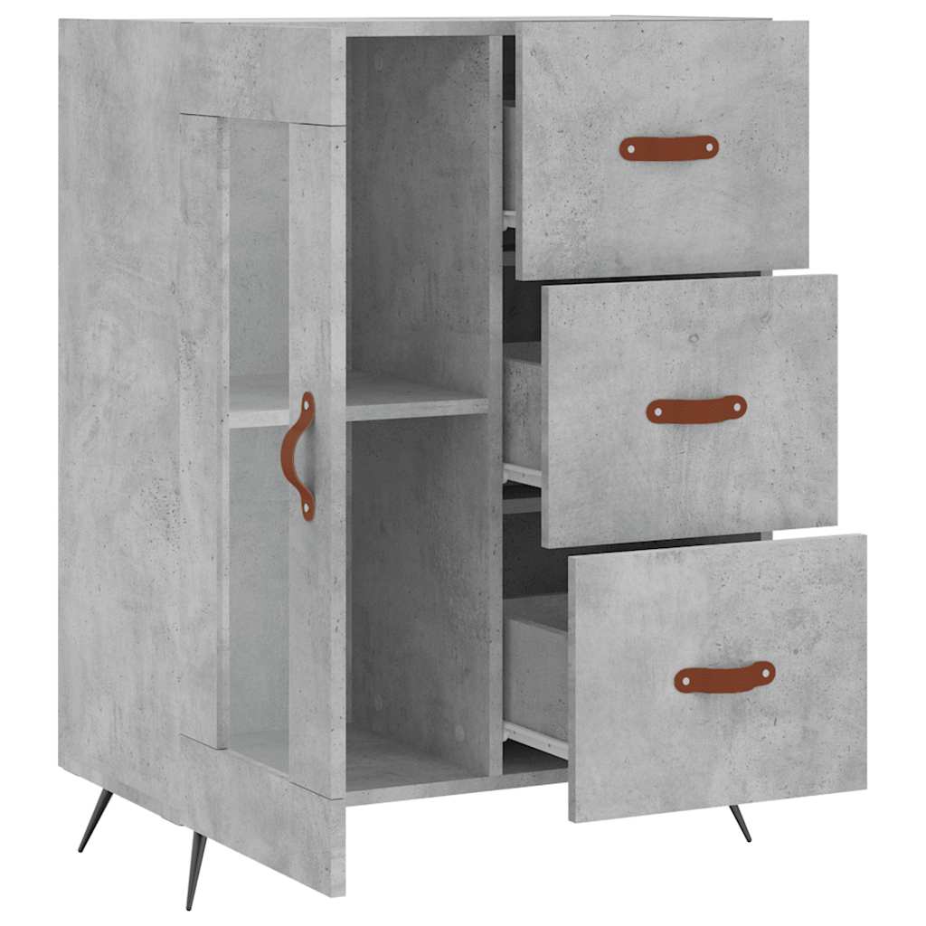 vidaXL Servantă, gri beton, 69,5x34x90 cm, lemn compozit vidaXL Servantă, gri beton, 69,5x34x90 cm, lemn compozit