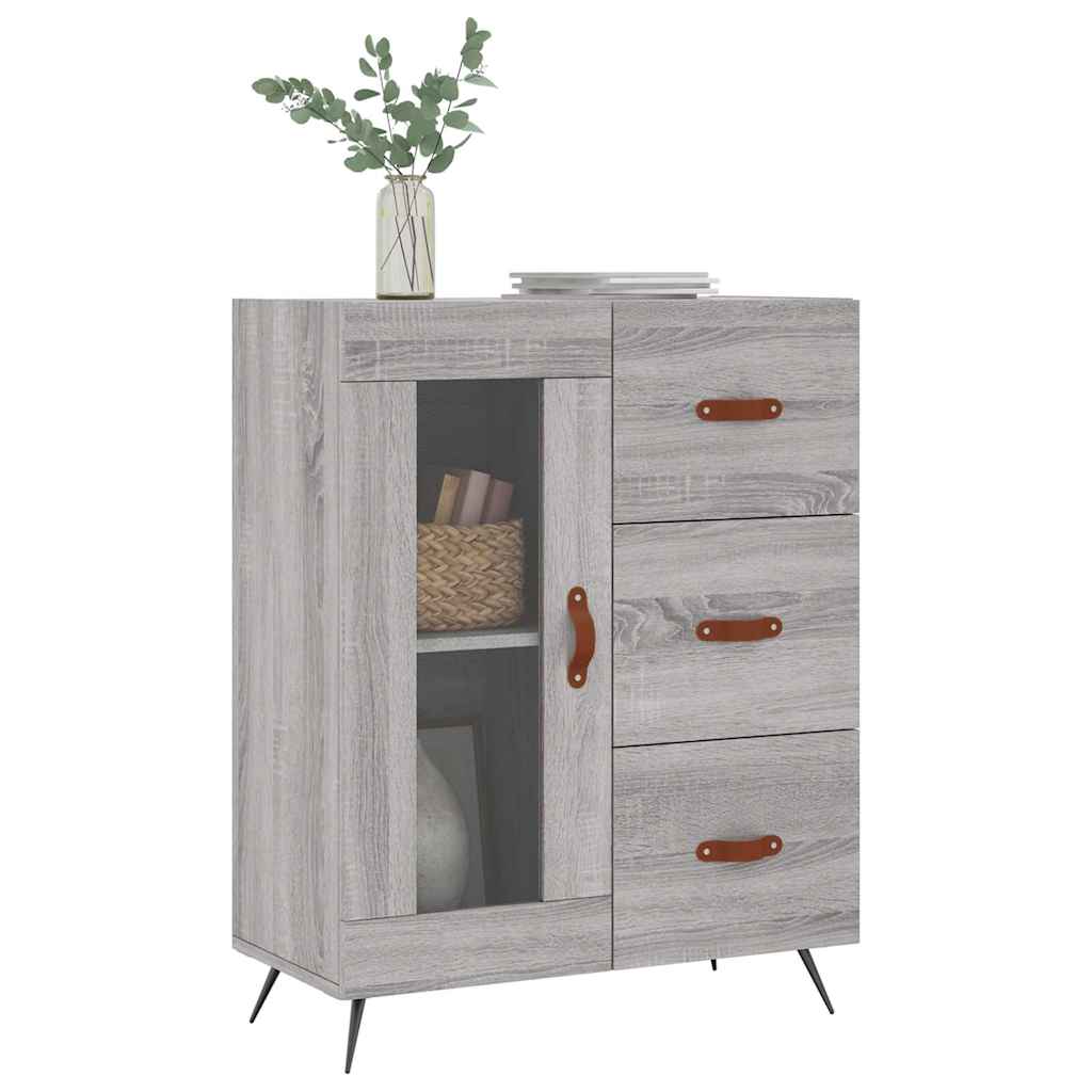vidaXL Servantă, gri sonoma, 69,5x34x90 cm, lemn compozit