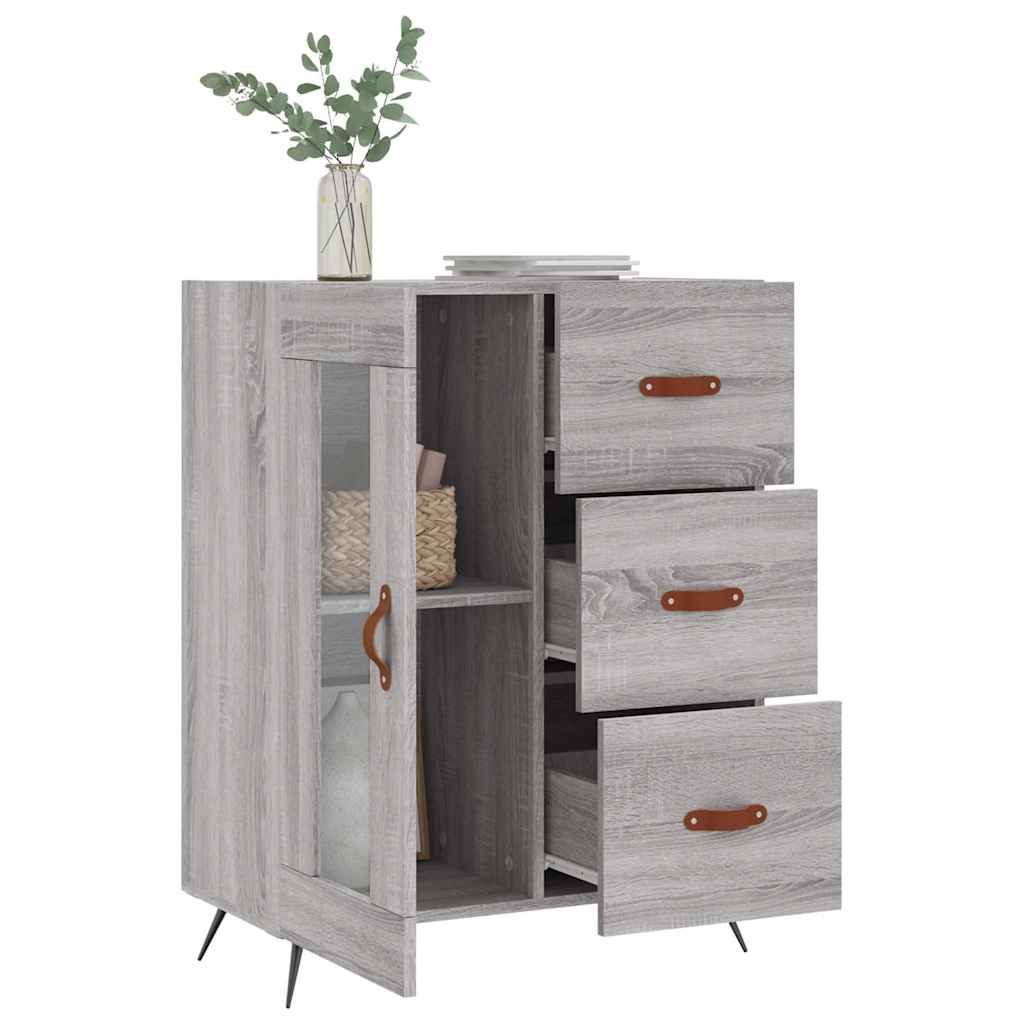 vidaXL Servantă, gri sonoma, 69,5x34x90 cm, lemn compozit
