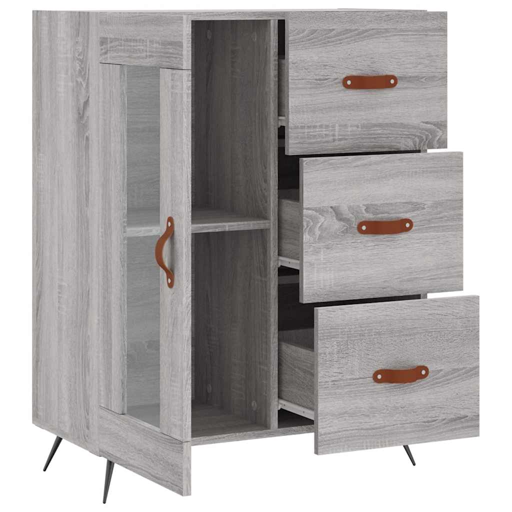 vidaXL Servantă, gri sonoma, 69,5x34x90 cm, lemn compozit
