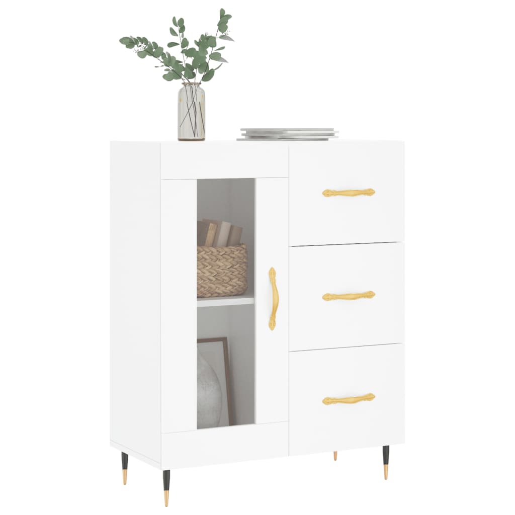 vidaXL Servantă, alb, 69,5x34x90 cm, lemn compozit