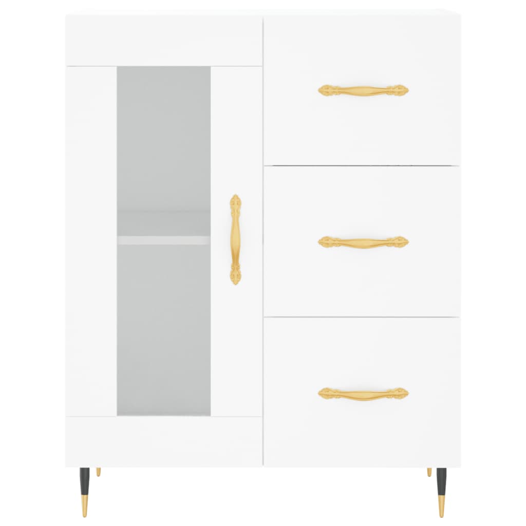 vidaXL Servantă, alb, 69,5x34x90 cm, lemn compozit