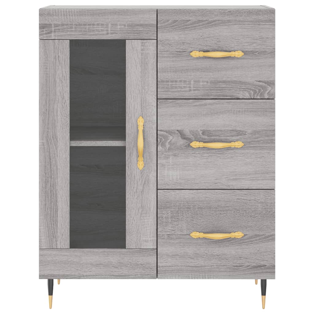 vidaXL Servantă, gri sonoma, 69,5x34x90 cm, lemn compozit