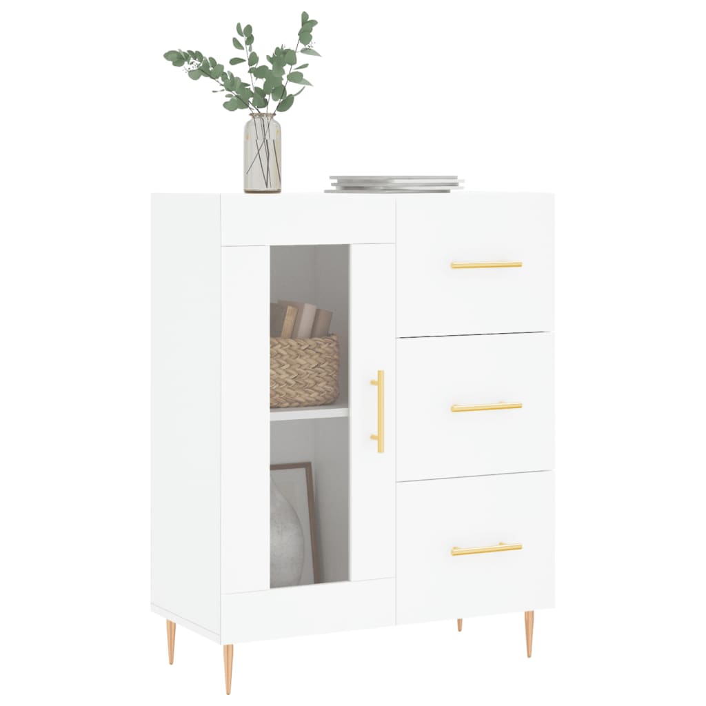 vidaXL Servantă, alb, 69,5x34x90 cm, lemn compozit