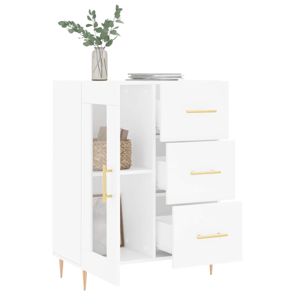 vidaXL Servantă, alb, 69,5x34x90 cm, lemn compozit