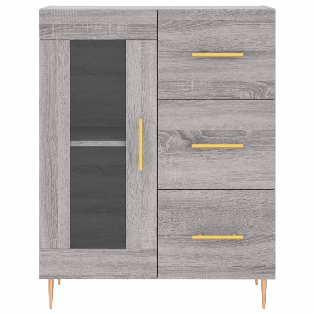 vidaXL Servantă, gri sonoma, 69,5x34x90 cm, lemn compozit