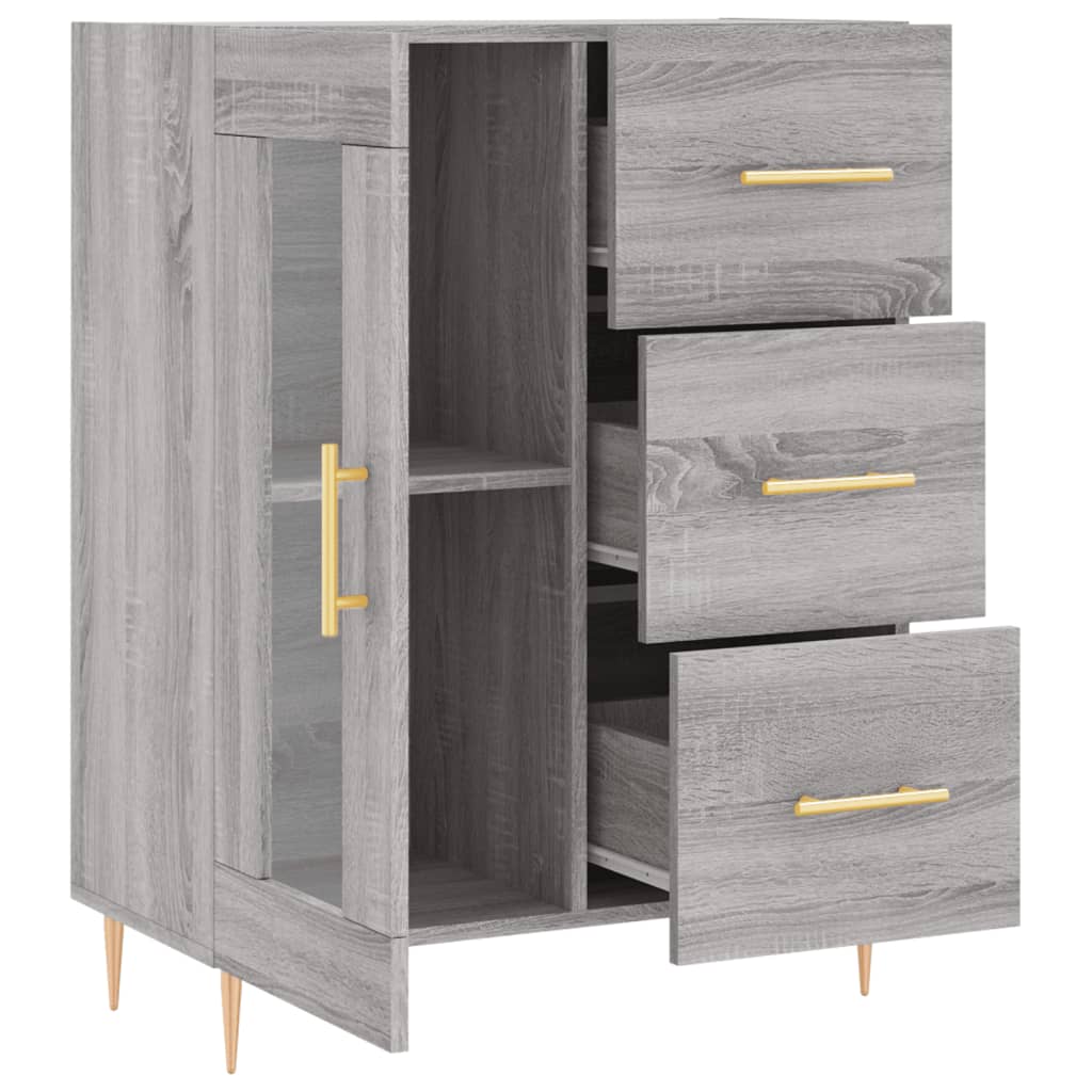 vidaXL Servantă, gri sonoma, 69,5x34x90 cm, lemn compozit