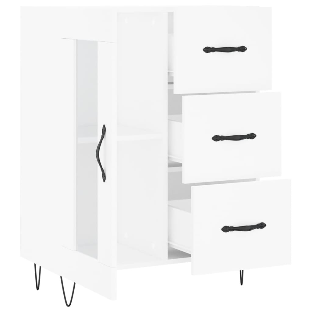 vidaXL Servantă, alb, 69,5x34x90 cm, lemn compozit vidaXL Servantă, alb, 69,5x34x90 cm, lemn compozit