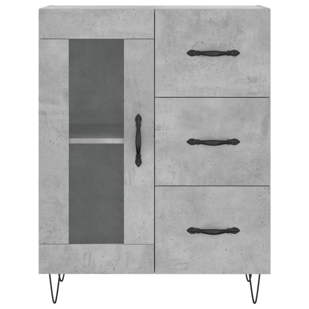 vidaXL Servantă, gri beton, 69,5x34x90 cm, lemn compozit vidaXL Servantă, gri beton, 69,5x34x90 cm, lemn compozit