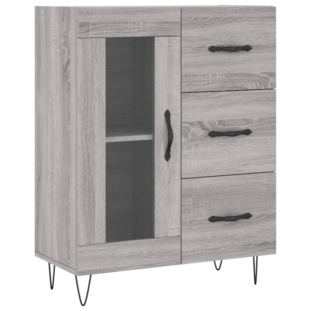 vidaXL Servantă, gri sonoma, 69,5x34x90 cm, lemn compozit